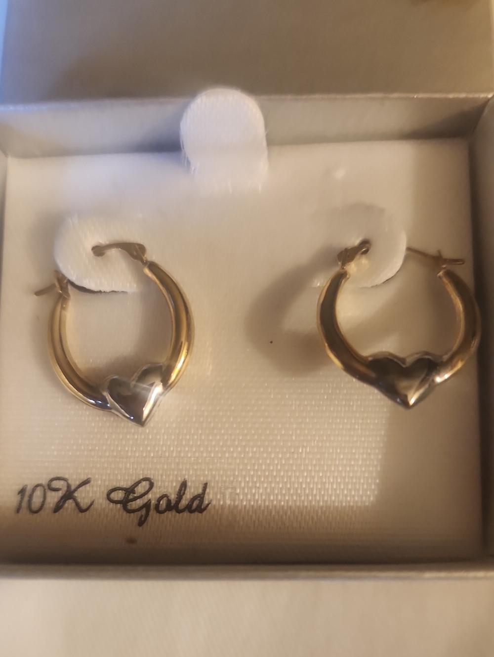 Kohl's 10K Gold Heart Hoop Earrings - Gold Nib
